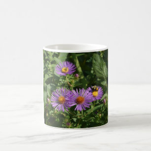Bees Working On Aster Blossoms Coffee Mug