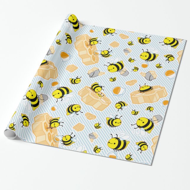 BEES! Wrapping Paper (Unrolled)