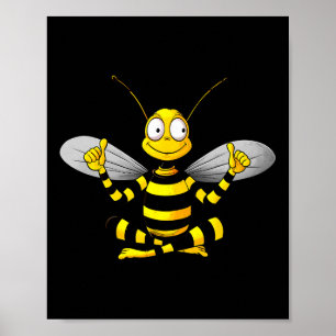 Bees Yoga Poster