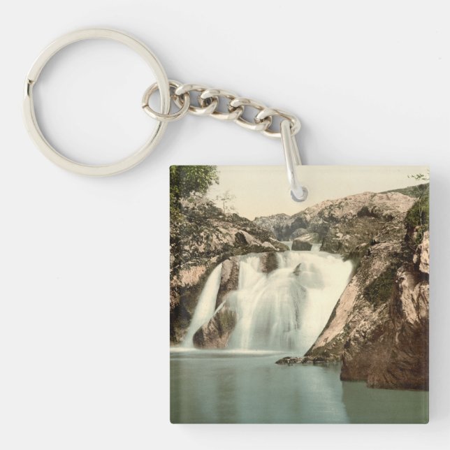 Beesley Falls, Ingleton, Yorkshire, England Key Ring (Front)
