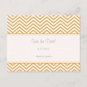 Beeswax Chevron Print Save the Date Annoucement