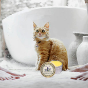 Beeswax Heel Butter Label Lavender Flower Gold