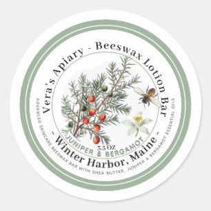 Beeswax Skincare Lotion Bar Label