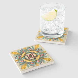Beeswax Victorian Tile Design Stone Coaster