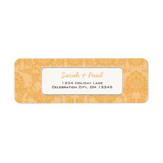Beeswax Vintage Damask Return Address Return Address Label