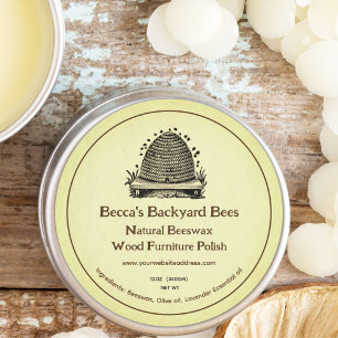 Beeswax Wood Furniture Polish Labels