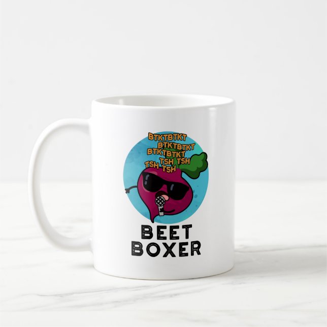 Beet Boxer Funny Beetroot Pun  Coffee Mug (Left)