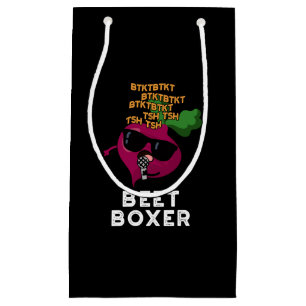Beet Boxer Funny Beetroot Pun Dark BG Small Gift Bag
