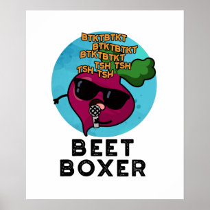 Beet Boxer Funny Beetroot Pun Poster