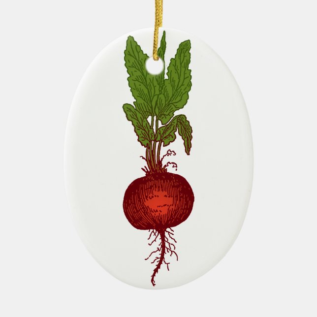 Beet Ceramic Tree Decoration (Front)