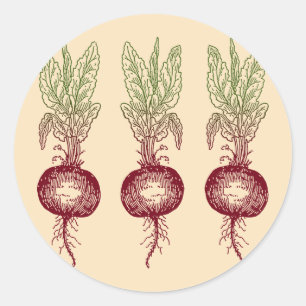 Beet Classic Round Sticker