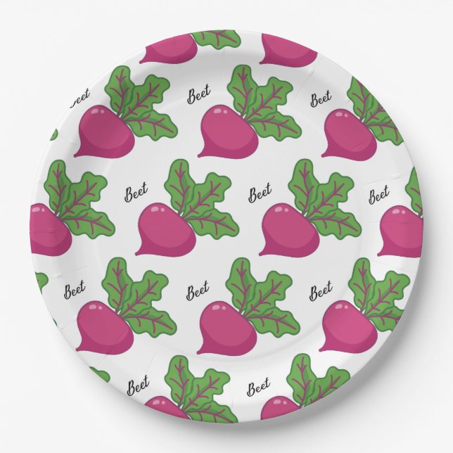 Beet-ernally Gratefula Paper Plate (Front)