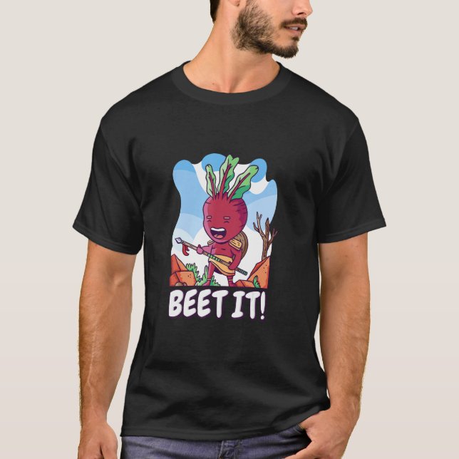 Beet It Guitarist Rock Beetroot Healthy Beetroot  T-Shirt (Front)