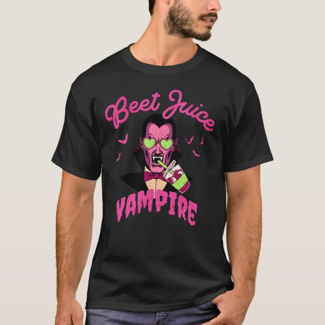 Beet Juice Vampire Halloween T-Shirt (Front)