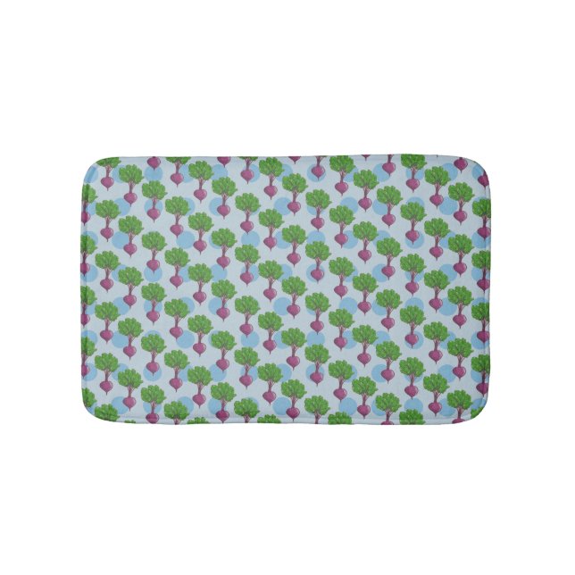 Beet plant pattern bath mat (Front)