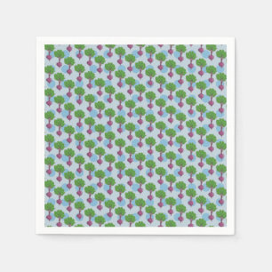 Beet plant pattern napkin