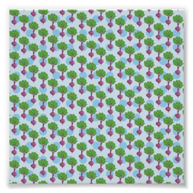 Beet plant pattern photo print (Front)