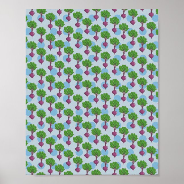 Beet plant pattern poster (Front)