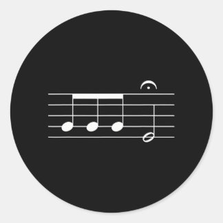 Beethoven 5thymphony Notes Classical Music Classic Round Sticker