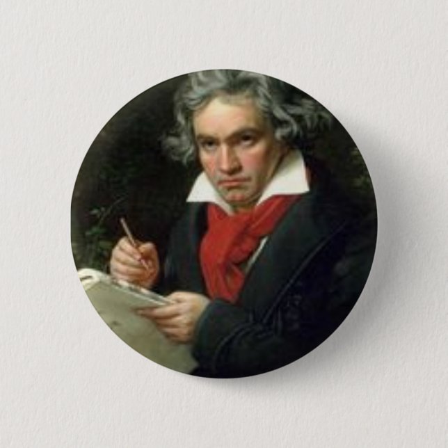 beethoven 6 cm round badge (Front)