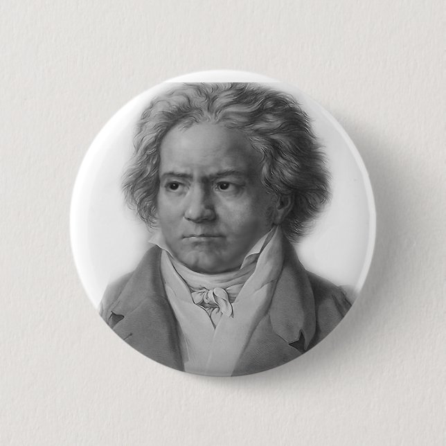 Beethoven 6 Cm Round Badge (Front)
