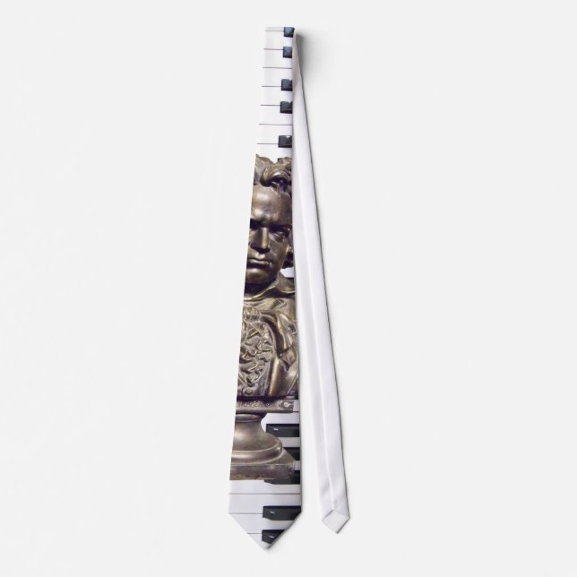 Beethoven and Piano Keys Tie (Front)