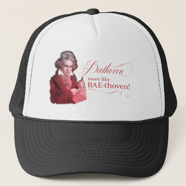 Beethoven BAEthoven Classical Composer Pun Trucker Hat (Front)