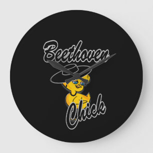Beethoven Chick #4 Large Clock
