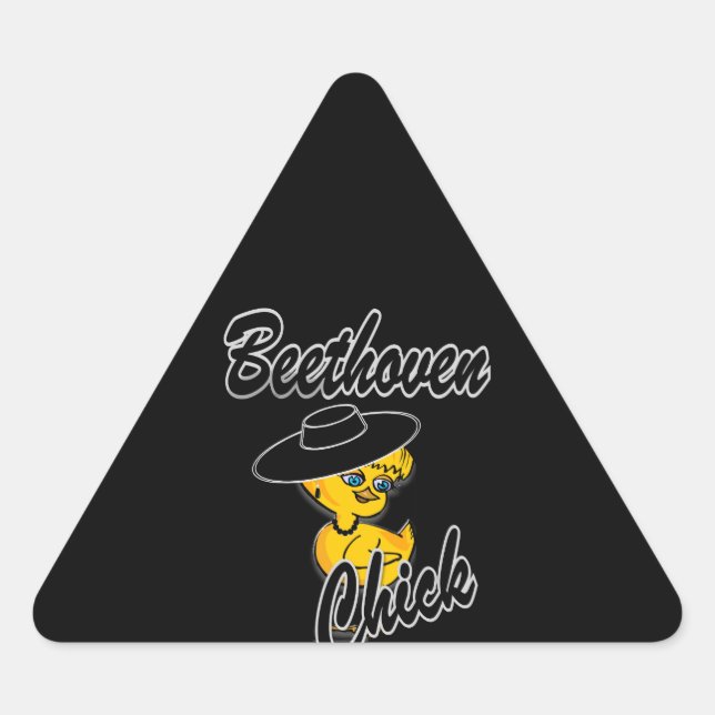 Beethoven Chick #4 Triangle Sticker (Front)