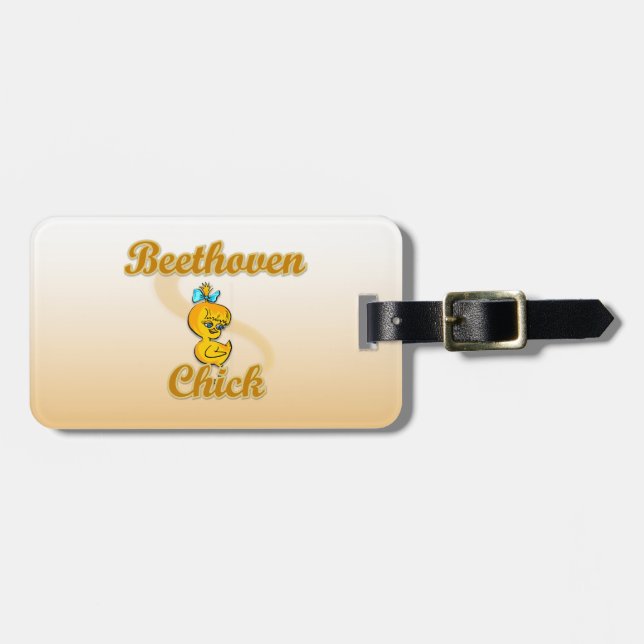 Beethoven Chick Luggage Tag (Front Horizontal)