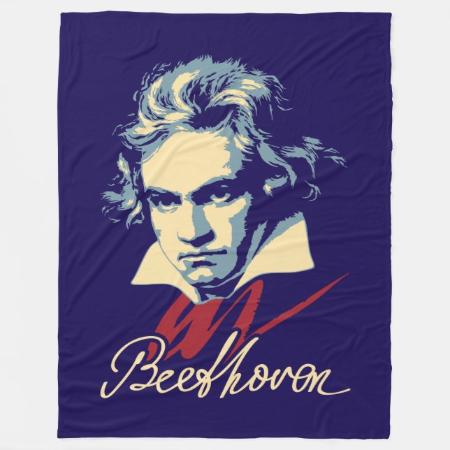 Beethoven Fleece Blanket (Front)