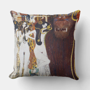 Beethoven Frieze(detail), Gustav Klimt Cushion
