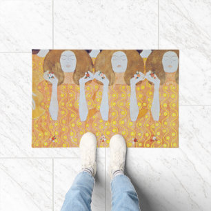 Beethoven Frieze (detail), Gustav Klimt Doormat