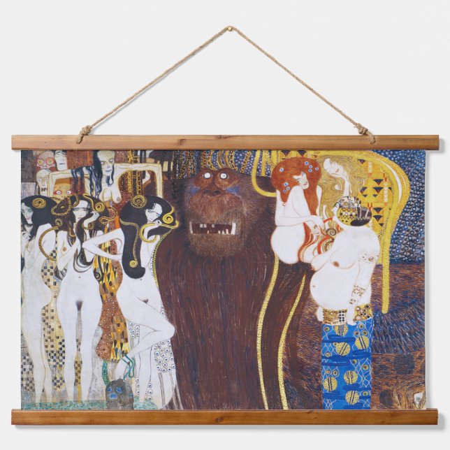 Beethoven Frieze(detail), Gustav Klimt Hanging Tapestry (Front)