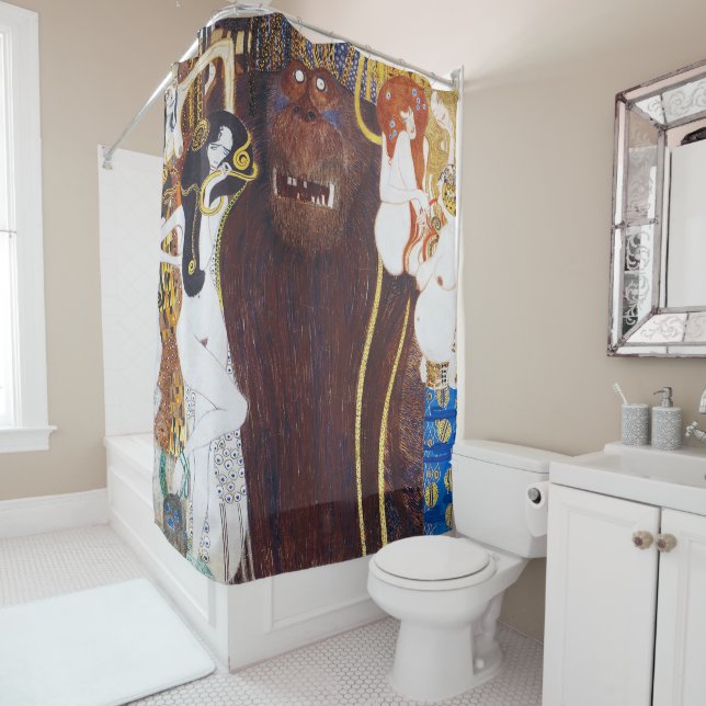 Beethoven Frieze(detail), Gustav Klimt Shower Curtain (In Situ)