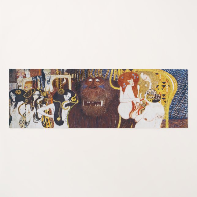 Beethoven Frieze(detail), Gustav Klimt Yoga Mat (Front (Horizontal))
