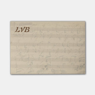 Beethoven Hammerklavier Piano  Manuscript Monogram Post-it Notes