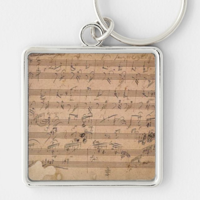 Beethoven Hammerklavier Sonata Music Manuscript Key Ring (Front)