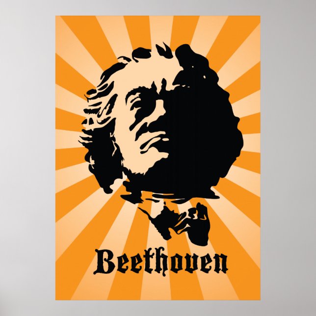 Beethoven in Orange Poster (Front)