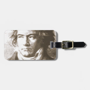 Beethoven In Sepia Luggage Tag