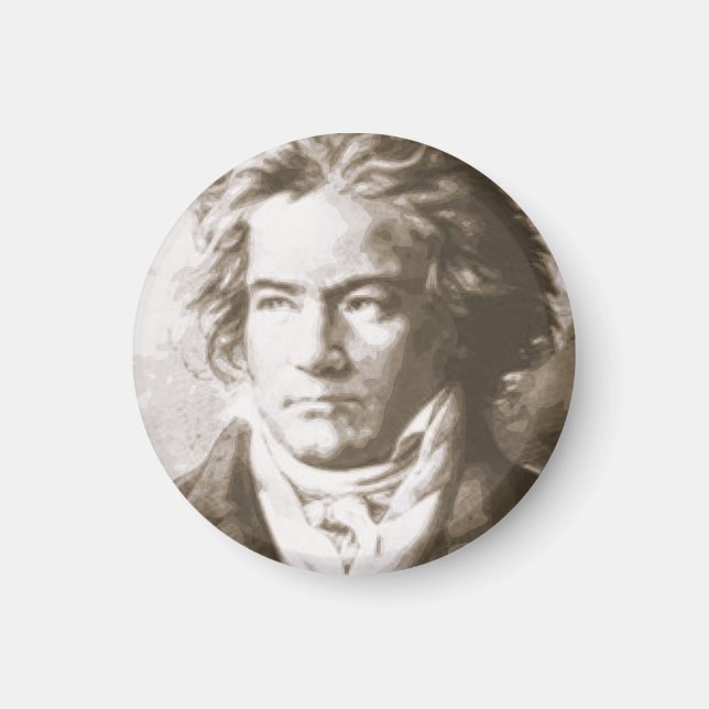 Beethoven In Sepia Pinback  Magnet (Front)