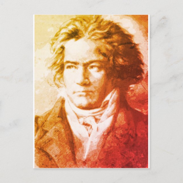 Beethoven In Vintage Style Print Postcard (Front)