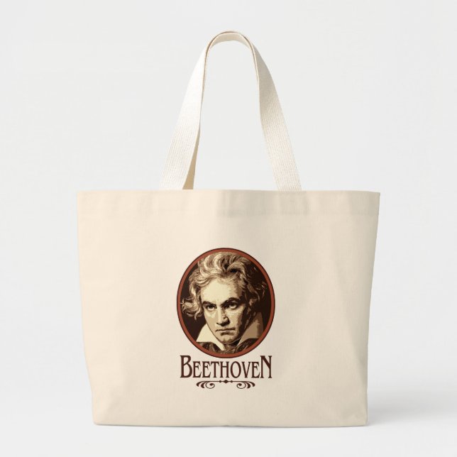 Beethoven Large Tote Bag (Front)