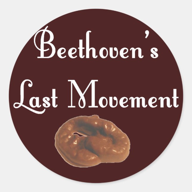 Beethoven Last Movement Classic Round Sticker (Front)