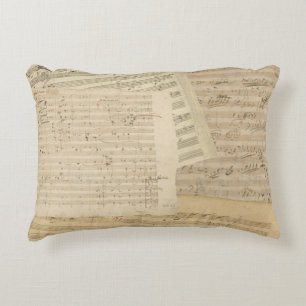 Beethoven Music Manuscript Medley Decorative Cushion