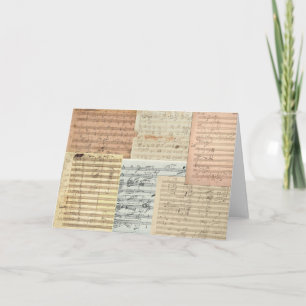 Beethoven Music Manuscripts Card