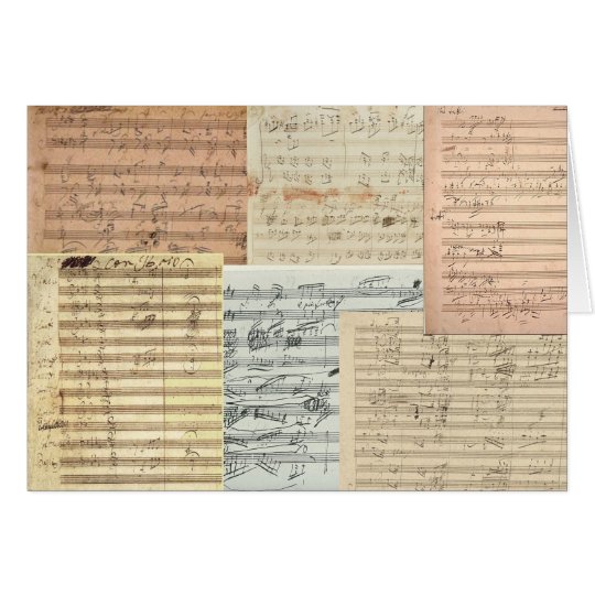 Beethoven Music Manuscripts Card