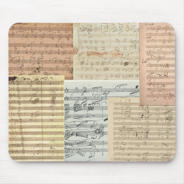 Beethoven Music Manuscripts Mouse Pad (Front)