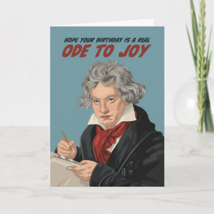 Beethoven Ode to Joy Birthday Folded Greeting Card