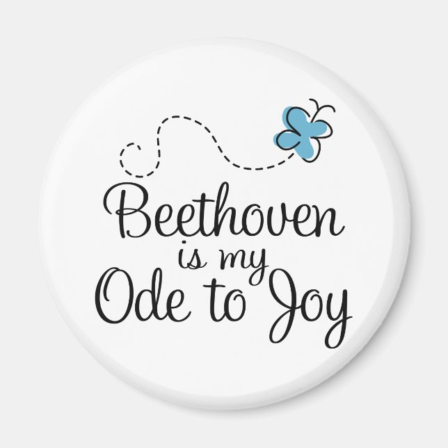 Beethoven Ode To Joy Music Gift Magnet (Front)